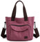PORRASSO Bolso Bandolera de Mujer Bolso de Hombro de Lona Tote Bolsos de Mano Señora Crossbody Bag para Compras Viajes Trabajo Uso Diario Violeta