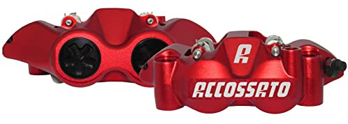 Coppia di pinze freno radiali Accossato Forgiata Monoblocco Interasse 108 mm Con Pistoni in Alluminio, con pastiglie OR incluse, per Suzuki GSX-R 1300 Hayabusa dal 1999 al 2005, 1300 CC