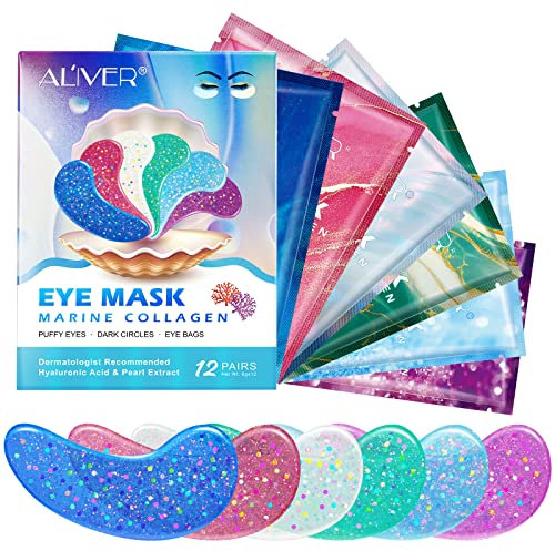 Augenpads 12 Paar, Augenringe mit Niacinamid & Hyaluron, Augenmaske, Eye Pads, Eye Patches für geschwollene Augen und Augenringe und Tränensäcke, Anti-Aging-Augenklappen, Faltenreduzierung