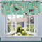 MYSLC Bistrogardine Scheibengardinen Küche Fenster Lustige Cartoon Corgi Liebe Hunde Fensterbehandlung Vorhänge Schiebevorhänge Kurze Vorhänge Fenstervolant Volant für Badezimmer 137x45cm,1 Stück