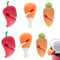 6Pcs Silicone Spill Stopper - Heat Resistant Lid Lifter for Soup Pot, Keep Lid Open, Reduce Spills - Carrot, Pepper, Chicken Leg