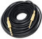 DRUT 20m 6.35mm Male to 6.35mm Male Stereo Audio Cable, 1/4 TRS Connectors For Professional Music Instruments & Home Audio 65ft Black Gold Connectors