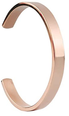 Manfnee Oro rosa Bracciale Rigido acciaio inossidabile Donna Uomo Gioiello Regalo Amica Festa Amore