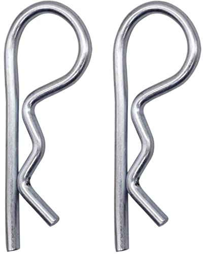 SKIR'CO (2 Stück) Federsplinte aus verzinktem Stahl 6 mm, R Clips, R-förmiger Federsplint