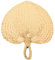 HOMSFOU Raffia Hand Fans Handmade Hand Weaving Fan Chinese Style Paddle Fans Palm Leaf Handheld Fan Woven Decorative Fan for Home Decor Wedding Favor Summer Beach