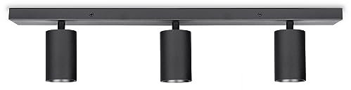 Paco Home Deckenlampe Wohnzimmer Wandleuchte Schwenkbare Spots Wandlampe GU10 Modern Deckenleuchte Küche Schlafzimmer, Farbe:Schwarz, Leuchtentyp___Technologie:Typ 1-3x GU10