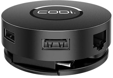 Codi 7-Port Mini USB-C Docking Station for Desktop Pc/Tablet (A01058)