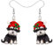 NEWEI Nette Weihnachten Hund Ohrringe Dangle Schmuck für Mädchen Frauen Geschenke Charms (Weihnachtsschnauzer B)