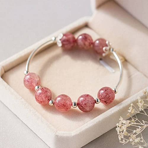 ONDIAN S925 Armband, Damenmode Erdbeere Kristall Armband Persönlichkeit Kristall Armband Schmuck Erdbeere, 925