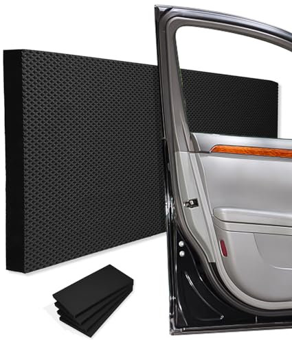 Jissta 4 X Mousse Protection Garage 40 x 20 x 2cm, Protection Portiere Voiture Autocollante, Protection Murale pour Garage épaisse, Mousse Antichoc, Protection Mur de Voiture et de Garage, Noir