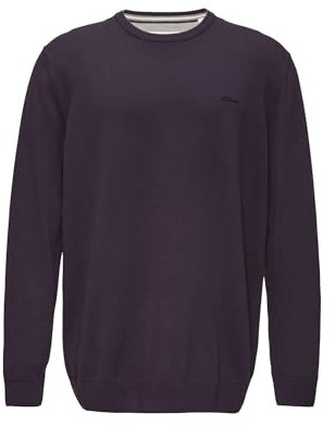 s.Oliver Herren Strickpullover – Regular Fit, Logo-Stickerei, Baumwolle