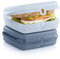 Tupperware Set di 2 contenitori per sandwich, lavabili in lavastoviglie e senza BPA (2 contenitori con cerniera)
