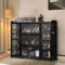 Vitrinenschrank, Multifunktionale Staubdichte Vitrine Holz,Moderne Transparente Vitrine,KlappenschranktüRdesign,Versiegelt und Staubdicht,Vitrine für BüRos, Schlafzimmer, Wohnzimmer,Bücherregal