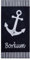 SCHIETWETTER Unisex Strandhandtuch Borkum 180x88cm, XXL Handtuch, Badetuch, Frottee, Baumwollgemisch, schnelltrocknend Navy-White OS
