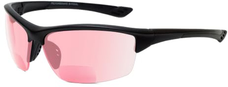 Medspex Sport 202BF Reading Bifocal Safety Glasses for Men Women Anti-Fog Wrap UV Protection Rimless
