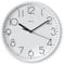Hama Wanduhr Salina (ohne Tickgeräusche, Quarzuhr geräuscharm, Ø 22cm, große Ziffern, analoge Uhr, mit Stunden-, Minuten- und Sekundenzeiger, Glas Abdeckung, inkl. Batterie) weiß