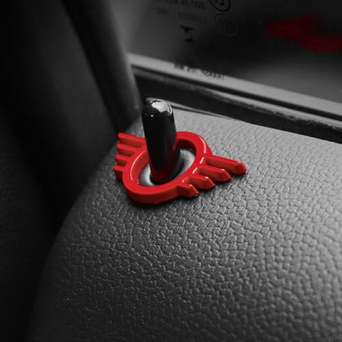 FDAIUN Speiseöl Tür Heben Schalter Taste Panel dekorative Rahmen Abdeckung Trim Aufkleber für Mini Cooper F54 F55 F56 F57 F60 R55 R56 R57 R58 R59 Zubehör 1Stück (Rot)