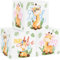 Clastyle Cute Animals Kid Storage Cube Organizer Set Leaves Closet Clothes Cube Storage Bin Nursery Toddler Baby Toy Box Chest Boys Girls Book Shelf Basket, Giraffe, 11.8x11.8x11.8 in