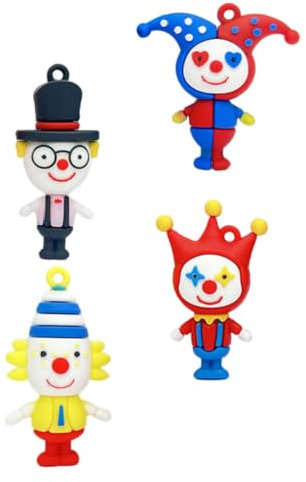 KITANDOVE 4stücke Teiliges Clown Schlüsselanhänger Kreative Cartoon Charms Als Schlüsselbund Zubehör Und Taschen Dekoration Für Und Projekte