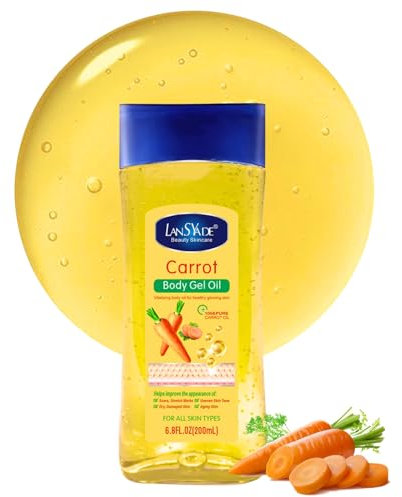 Carrot Body Facial Oil Gel for Skin,Vitamin A Body & Face Oil,100% Natural Skin Care Carrot Face & Body Oil,Body & Oils for Women,Anti-Aging & Reduce Fine Lines Bo-dy Skin Care,Refreshing & Non-Greasy