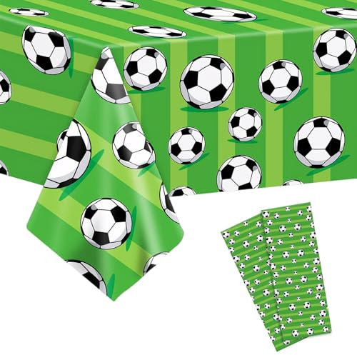 Fußball-Party Tischtuch Tischdecke, Fußball-Thema Geburtstag, 137 x 274 cm