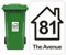4 x Wheelie Bin Stickers Bins Numbers for Wheelies Bins Custom Wheelie Bin Numbers Sticker Bin Labels with House Number Street Name(Design 4)