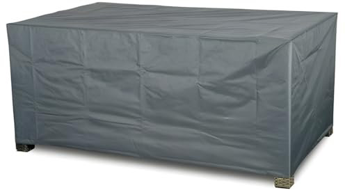PanPokrowiec EKO Abdeckung für Gartenbank – robuste wetterfeste Schutzhülle aus 3-lagigem Spunbond, Winddicht & UV-beständig, ideal für Gartenmöbel & Grill – Farbe Grau, 120x78x80/60cm