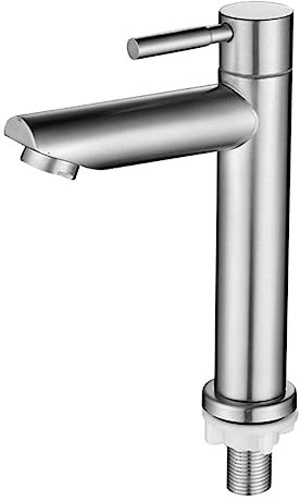 Tofficu Rubinetto Per Lavabo Singolo Moderno Per Bagno Miscelatore Monocomando Per Lavabo Rubinetto Per Bagno Lavello Cromato Acciaio Spazzolato Rubinetti Per Vasca Rubinetto Per