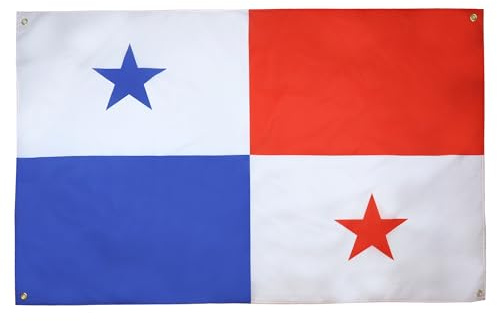 AZ FLAG Bandiera Panama 150 x 90 cm con 4 occhielli, Padiglione Panamense per balcone o parete