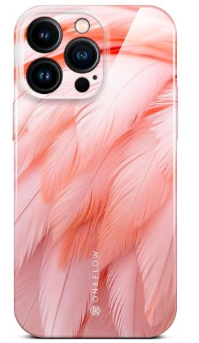 ONEFLOW Wild Cover für iPhone 16 Pro Max Hülle mit Animal Print, Designer Case Handy Schutzhülle mit Kameraschutz, Tiere Muster Hardcase dünne Handyhülle, Smooth Flamingo Rosa