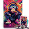 Puzzle für Erwachsene mit 1000 Teilen Lernspielzeug für die ganze Familie Street Art Monkey Geschenke für Freunde und Familie38x26cm