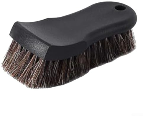 babominimer Spazzola per la pulizia degli interni dell'auto con crine di cavallo e setole in nylon per sedili automobilistici, tappeti e tappezzeria, delicata su pelle e vinile