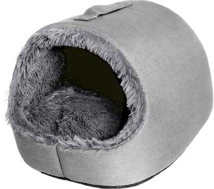 Closed Cat Bed - Semi-Closed Warm Sleeping House for Kittens, Cosy Pet Tent for Puppies and Cats, Comfortable Bed for Home, College Dorm, Bedroom, Living Room