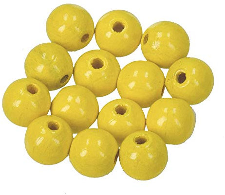 EFCO 1400809 10 mm 53-Stück Holzperlen, Gelb