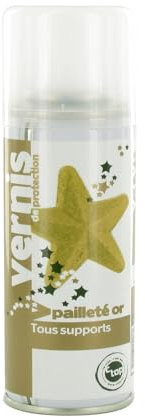 CTOP - Loisir créatif - Flacon aérosol 125 ML Vernis pailletté Or\