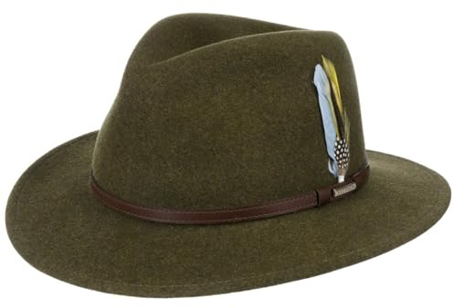 Stetson Newberg VitaFelt Traveller Einfarbiger Wasserabweisender Filzhut Made in USA Herren Ganzjährig