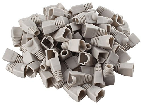 HALJIA 100 Pcs RJ45 Ethernet Network Cable Connector Plug Cover, Snag-Free Boots for RJ45 Connectors