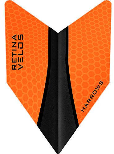 Harrows Retina-X Dart-Flights, extra stark, Velos, 1 Set (3 Stück) (orange)