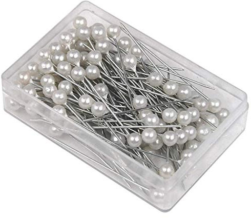 100 X Weiße Runde Perle Headed Pins Für Hochzeit Blumen Knopflöcher Corsagen Braut Floral Craft Schneiderei Schneiderin Pins