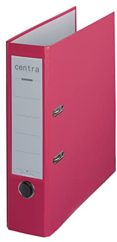 Centra Standard-Ordner (grauappe RC, mit PP-Folie kaschiert, A4, 8 cm Rückenbreite, Chromos) fuchsia, 20 Stück