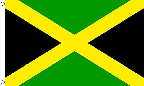 FlagSuperstore Jamaika-Flagge, 1,5 x 0,9 m, 100% Polyester, mit Ösen
