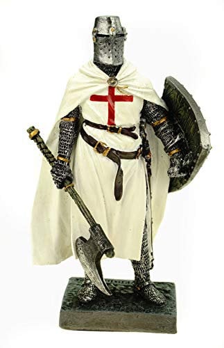 Joh. Vogler GmbH Templier Allemand Avec Hache et Bouclier 18 cm - Figurine de Chevalier Décorative - Sculpture