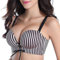 FallSweet Add Two Cups Bras Brassiere for Women Push Up Padded Unlined (Pink Striped, 38D)
