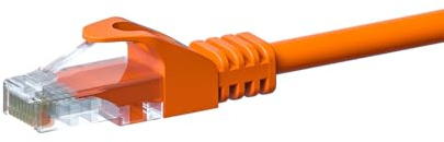 Danicom CAT 5e Netzwerkkabel U/UTP - 1,50 m - Orange - CCA | POE, Ethernet, LAN, Patchkabel, Datenkabel, RJ45 - für Serverschränke, Switches, Router, Modems!