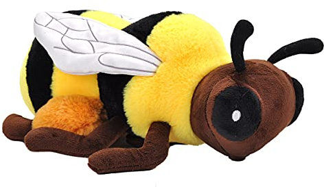 WILD REPUBLIC Ecokins Biene, Kuscheltier aus Stoff, Nachhaltiges Spielzeug, Baby Geschenk zur Geburt von Jungen und Mädchen, Stofftier 30 cm
