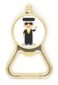 Sunglasses White Cartoon Beer Bottle Cap Opener Stainless Steel Key Chain