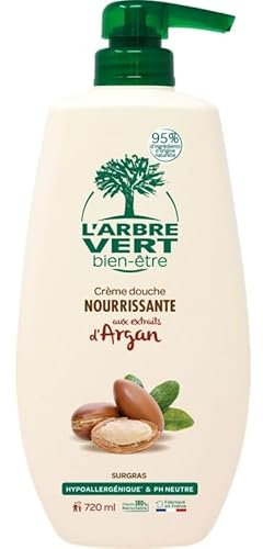 L'ARBRE VERT - Bien Etre - Crème Douche Argan Flacon Pompe 720 Ml - Lot De 3 - Vendu Par Lot