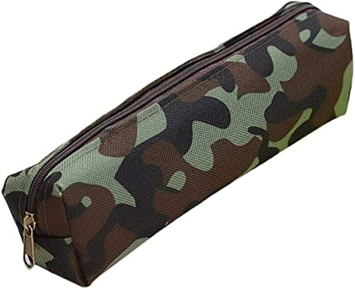 Federmäppchen Schüler Stifteetui Büro Organizer Camo Reißverschluss Aufbewahrungstasche Beutelhalter für Schulbedarf Grün, tarnfarbe, Taschen-Organizer