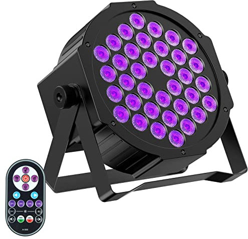 Schwarzlicht Bühnenlicht for Party, 36 LEDS Schwarzlicht Strahler for Disco, Blacklight Partylicht for Halloween Deko, Schwarzlichtlampe Anzug für drinnen, draußen, Hochzeit (1 Packung)