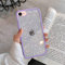 EKAM TPU Back Case for iPhone SE 2022, SE 2020, iPhone 8, iPhone 7 - Glitter Translucent Sparkly Bling Design for Girls Women Liquid Silicone, Anti-scratch Shockproof Protective Cases (Lilac)
